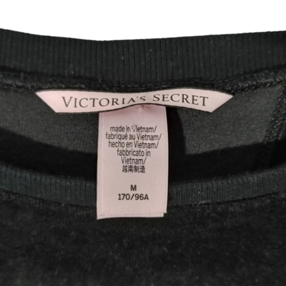Victoria's Secret Velvet Velour Logo Sweatshirt Women's Size Medium M - Picture 5 of 6